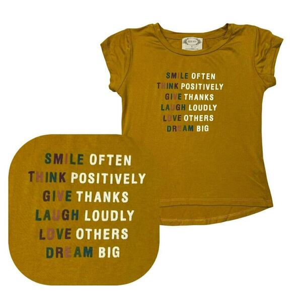 Girls Mia Joy Inspirational Words Shirt - Picture 1 of 6
